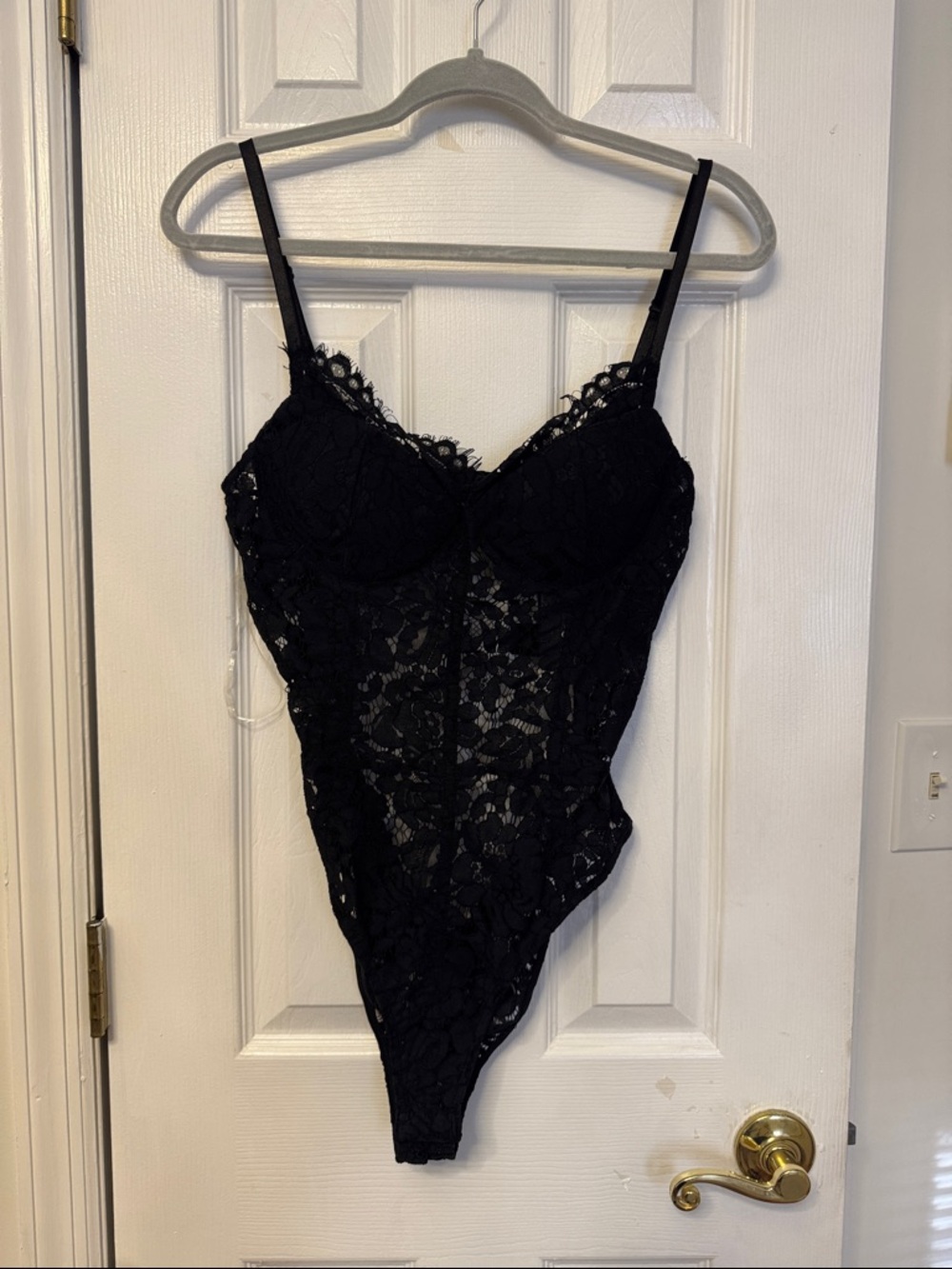 Fashion Nova Black Lace Bodysuit